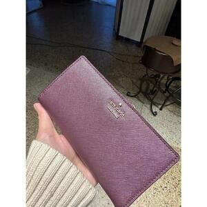 Kate Spade New York Slim Bifold Plum Purple Wallet
